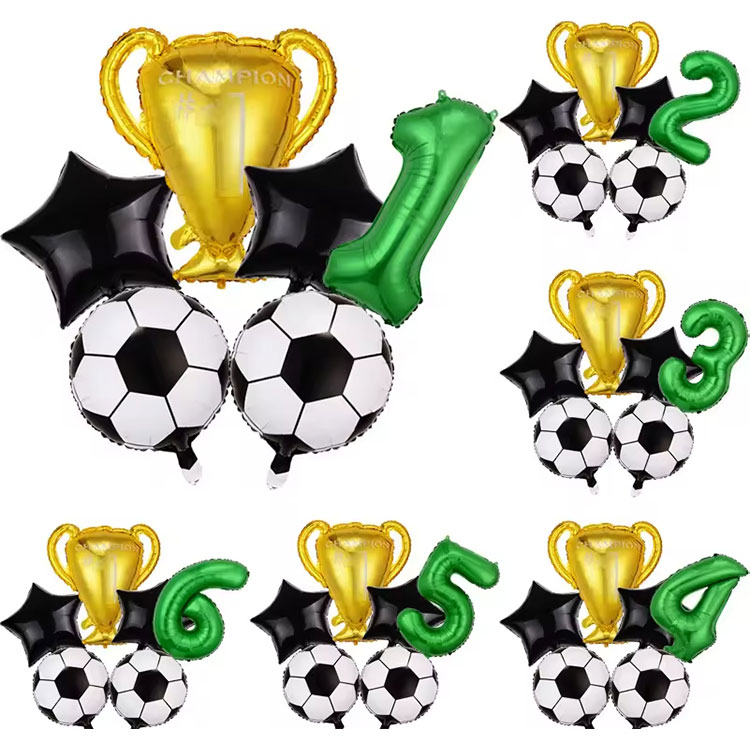 Set Hiasan Parti Bola Sepak Digital Hijau