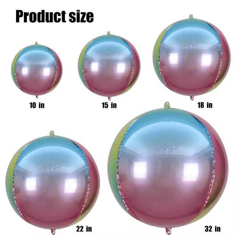4D Colored Round Foil Balloon Price