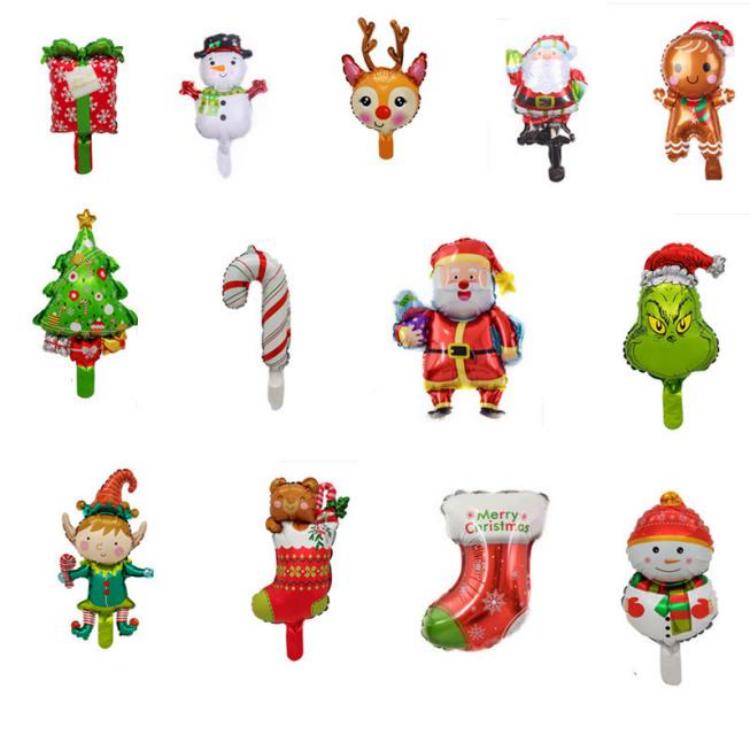 Mini Christmas foil balloons discount