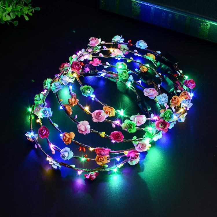 Mahkota Destar Bunga LED
