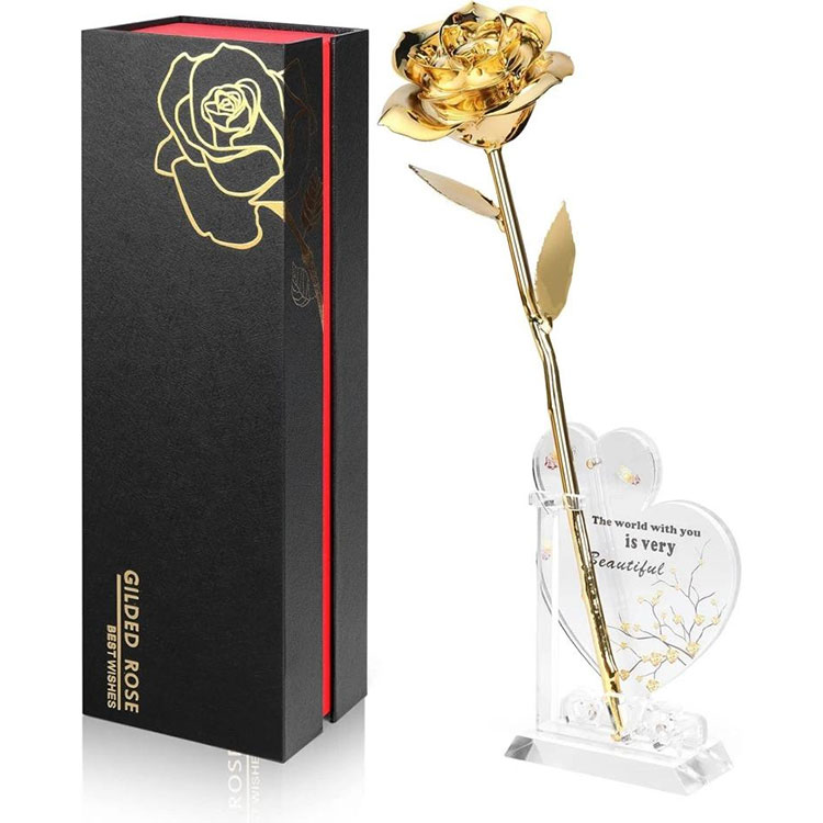 Mawar Asli Dicelup dalam Emas 24k